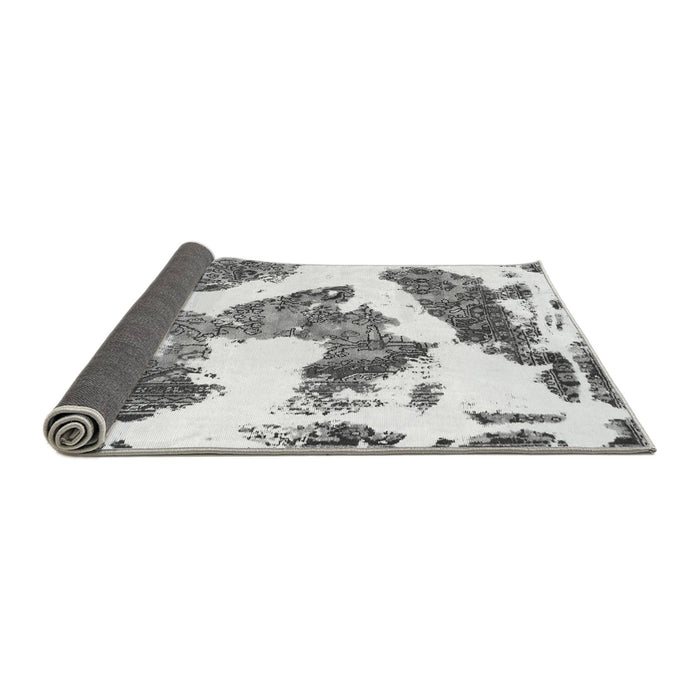 Sideview of Abstract Gray Modern Rug, abs1171gry