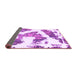 Sideview of Abstract Purple Modern Rug, abs1171pur