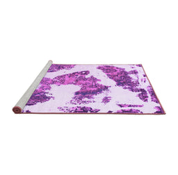 Sideview of Machine Washable Abstract Purple Modern Area Rugs, wshabs1171pur