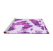 Sideview of Machine Washable Abstract Purple Modern Area Rugs, wshabs1171pur