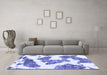 Machine Washable Abstract Blue Modern Rug in a Living Room, wshabs1171blu