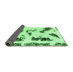 Sideview of Abstract Emerald Green Modern Rug, abs1172emgrn