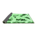 Sideview of Abstract Emerald Green Modern Rug, abs1172emgrn