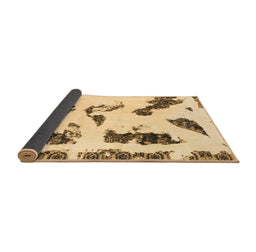 Sideview of Abstract Brown Modern Rug, abs1172brn