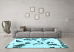 Machine Washable Abstract Light Blue Modern Rug in a Living Room, wshabs1172lblu