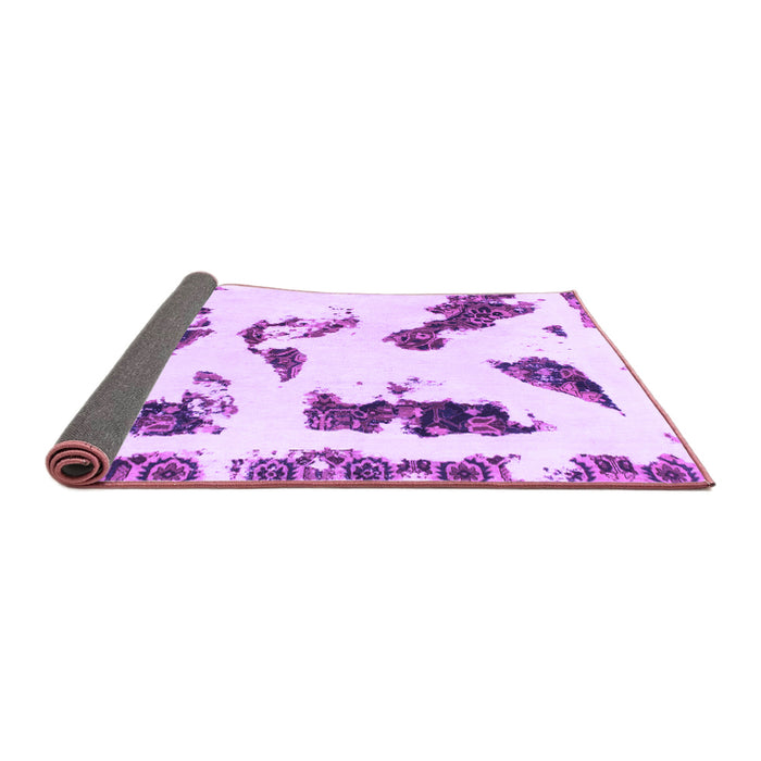 Sideview of Abstract Purple Modern Rug, abs1172pur