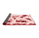 Abstract Red Modern Area Rugs