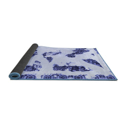 Sideview of Abstract Blue Modern Rug, abs1172blu