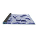 Sideview of Abstract Blue Modern Rug, abs1172blu