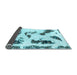 Sideview of Abstract Light Blue Modern Rug, abs1172lblu