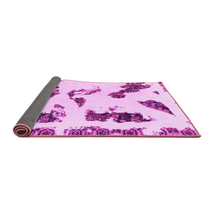 Sideview of Abstract Pink Modern Rug, abs1172pnk