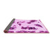 Sideview of Abstract Pink Modern Rug, abs1172pnk