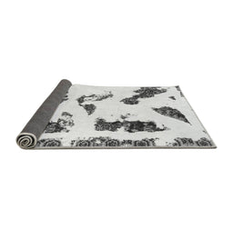 Sideview of Abstract Gray Modern Rug, abs1172gry
