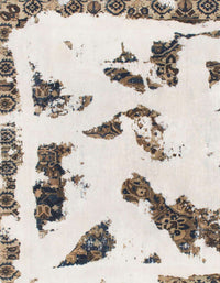 Machine Washable Abstract White Chocolate Beige Rug, wshabs1172