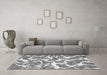 Machine Washable Abstract Gray Modern Rug in a Living Room,, wshabs1173gry