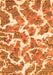 Machine Washable Abstract Orange Modern Area Rugs, wshabs1173org