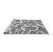 Sideview of Machine Washable Abstract Gray Modern Rug, wshabs1173gry