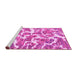 Sideview of Machine Washable Abstract Pink Modern Rug, wshabs1173pnk