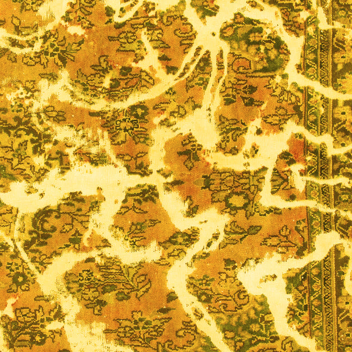 Machine Washable Abstract Yellow Modern Rug, wshabs1173yw