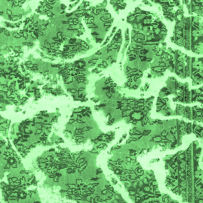 Machine Washable Abstract Emerald Green Modern Area Rugs, wshabs1173emgrn