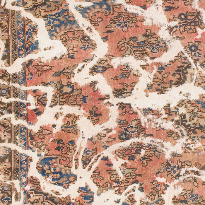 Machine Washable Abstract Pastel Orange Rug, wshabs1173