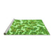 Sideview of Machine Washable Abstract Green Modern Area Rugs, wshabs1173grn