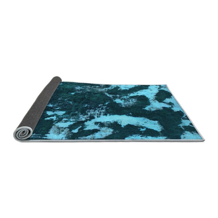 Sideview of Abstract Light Blue Modern Rug, abs1174lblu