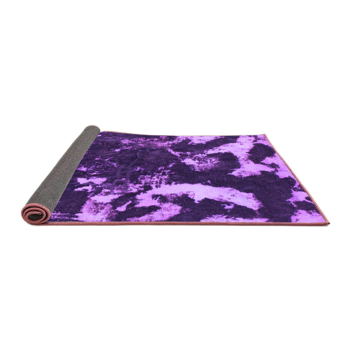 Sideview of Abstract Purple Modern Rug, abs1174pur