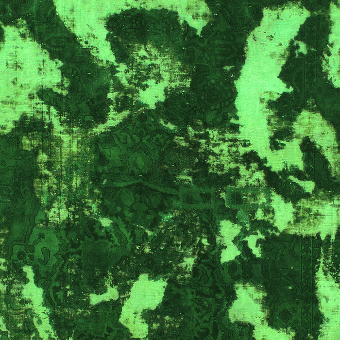 Abstract Green Modern Rug, abs1174grn