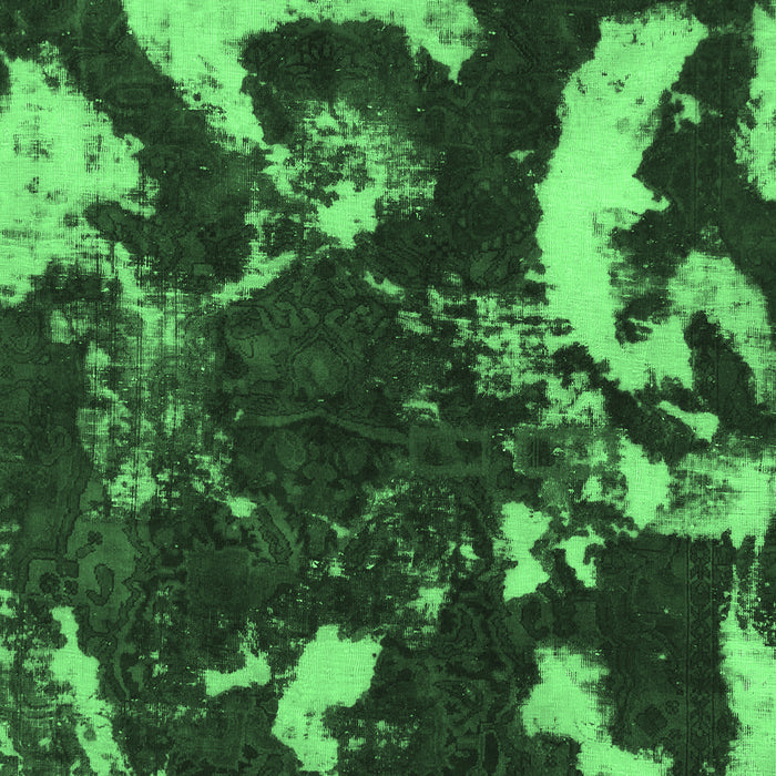 Machine Washable Abstract Emerald Green Modern Area Rugs, wshabs1174emgrn