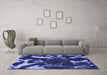 Machine Washable Abstract Blue Modern Rug in a Living Room, wshabs1174blu