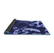 Sideview of Abstract Blue Modern Rug, abs1174blu