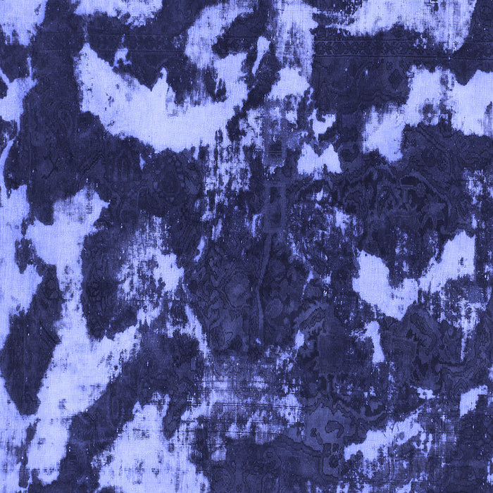 Square Abstract Blue Modern Rug, abs1174blu