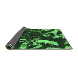 Sideview of Abstract Emerald Green Modern Rug, abs1174emgrn