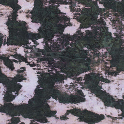 Square Machine Washable Abstract Gunmetal Green Rug, wshabs1174