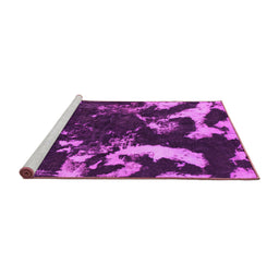 Sideview of Machine Washable Abstract Pink Modern Rug, wshabs1174pnk