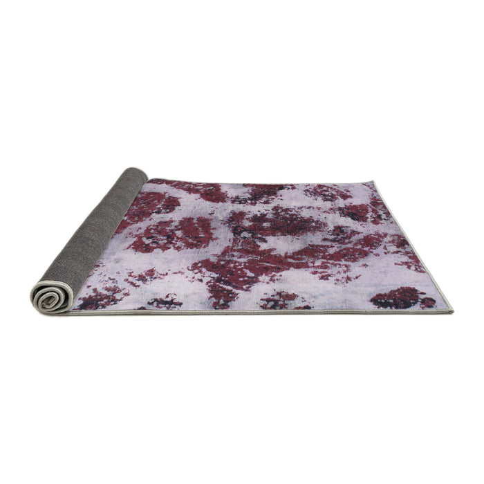 Sideview of Abstract Purple Modern Rug, abs1175
