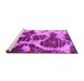 Sideview of Machine Washable Abstract Pink Modern Rug, wshabs1175pnk