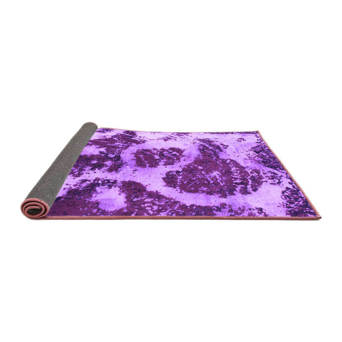 Sideview of Abstract Purple Modern Rug, abs1175pur