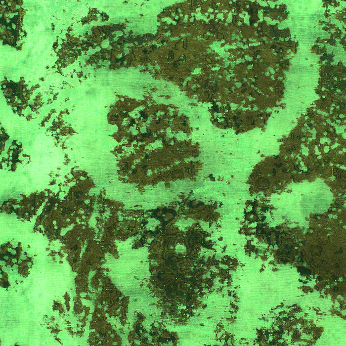 Machine Washable Abstract Green Modern Area Rugs, wshabs1175grn