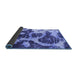 Sideview of Abstract Blue Modern Rug, abs1175blu