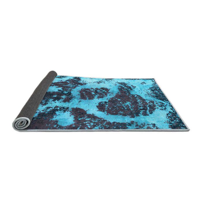Sideview of Abstract Light Blue Modern Rug, abs1175lblu