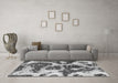 Machine Washable Abstract Gray Modern Rug in a Living Room,, wshabs1175gry