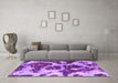 Machine Washable Abstract Purple Modern Area Rugs in a Living Room, wshabs1175pur