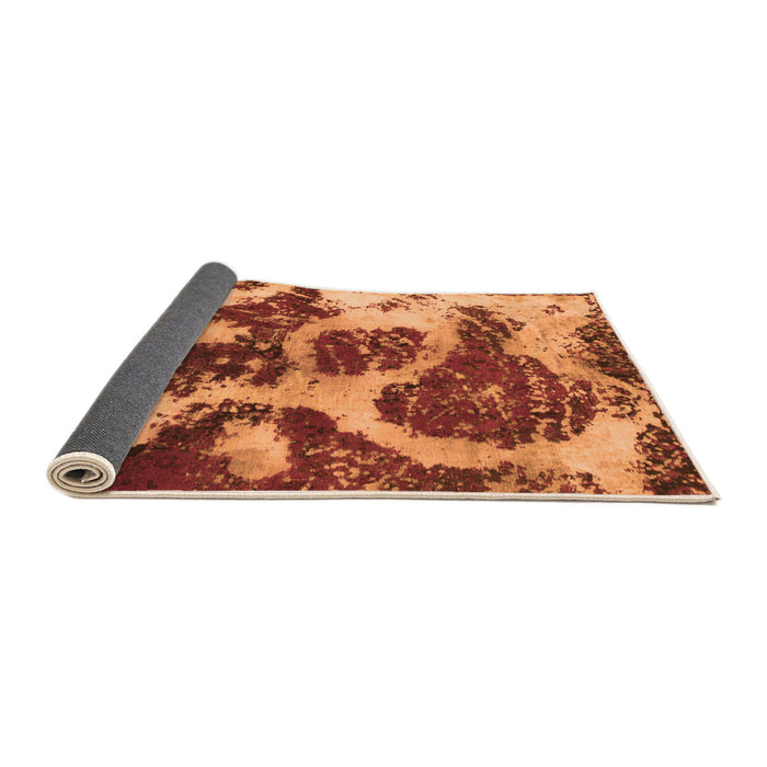 Sideview of Abstract Orange Modern Rug, abs1175org