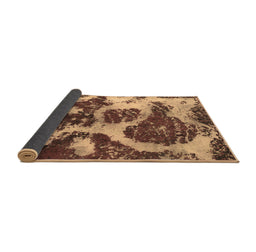 Sideview of Abstract Brown Modern Rug, abs1175brn