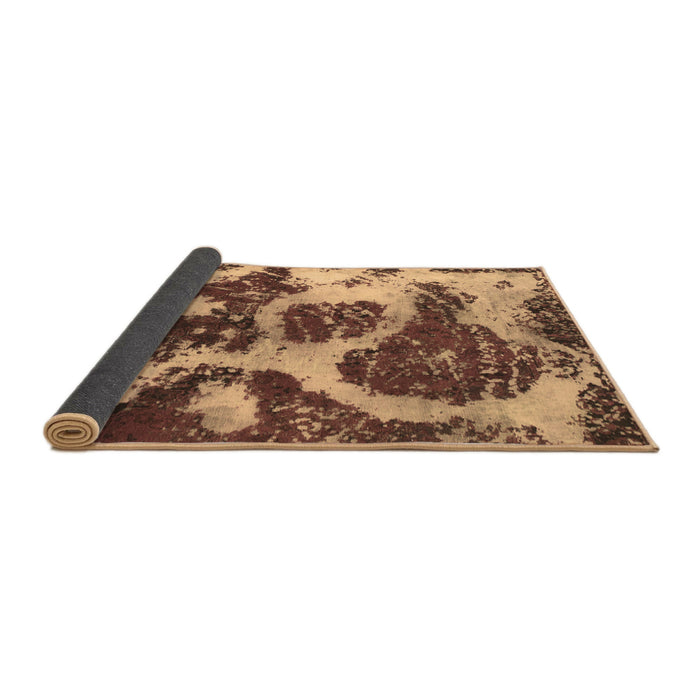 Sideview of Abstract Brown Modern Rug, abs1175brn