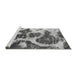 Sideview of Machine Washable Abstract Gray Modern Rug, wshabs1175gry