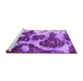 Sideview of Machine Washable Abstract Purple Modern Area Rugs, wshabs1175pur