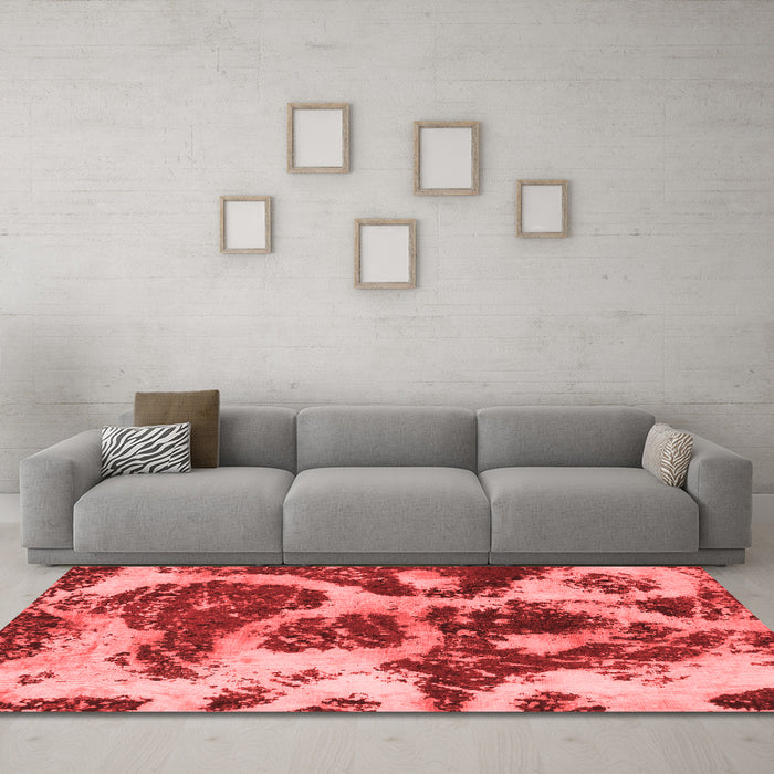 Modern Red Washable Rugs